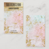 Gold Pastel DIY Ketting Oorbel Display Houder Visitekaartje (Voorkant / Achterkant)