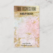 Gold Pastel DIY Ketting Oorbel Display Houder Visitekaartje (Voorkant)