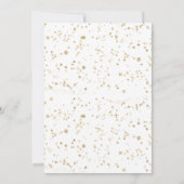 Gold Pastel Magical Unicorn Verjaardag Uitnodiging (Achterkant)