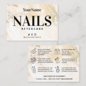 Gold Pastel Nails Aftercare Visitekaartje (Voorkant / Achterkant)