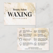Gold Pastel Waxing Aftercare Visitekaartje (Voorkant / Achterkant)