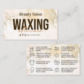 Gold Pastel Waxing Aftercare Visitekaartje (Voorkant / Achterkant)