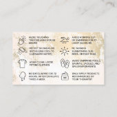 Gold Pastel Waxing Aftercare Visitekaartje (Achterkant)