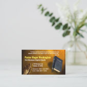 Gold Pastor of Deacon Bible Church Visitekaartje (Staand voorkant)