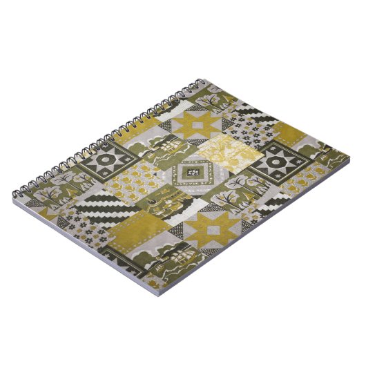 Gold Patchwork-Notitieboek Notitieboek (Linkerzijde)