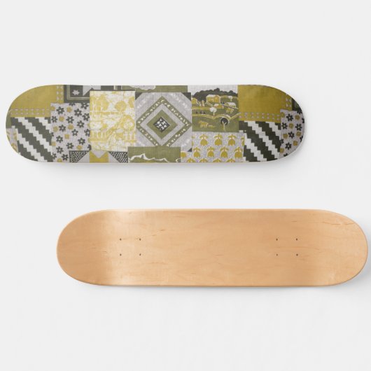 Gold Patchwork Skateboard Deck (Horizontaal)