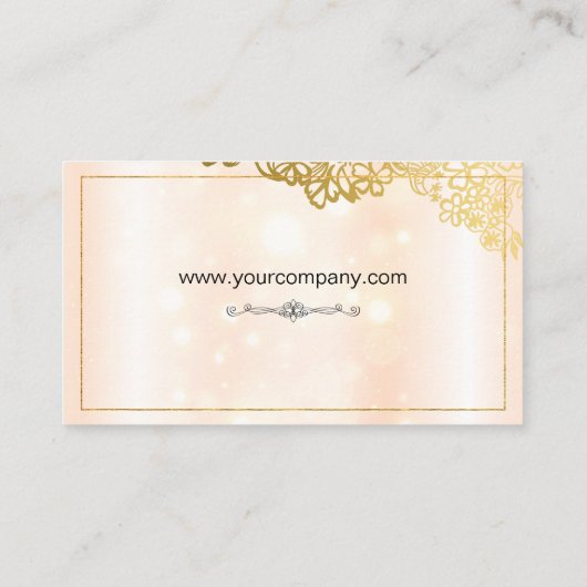 Gold  patroon | Sparkle Visitekaartje (Achterkant)