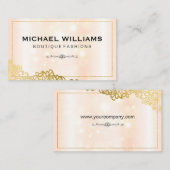 Gold  patroon | Sparkle Visitekaartje (Voorkant / Achterkant)