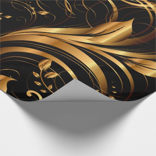 Gold Pattern 1R Wrapping Paper Cadeaupapier (Hoek)