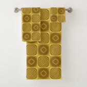 Gold Pattern Bad Handdoek (Insitu)