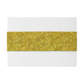 Gold Pattern Belly Band Uitnodigingen Wikkel (Achterkant Voorbeeld)