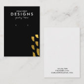 Gold Pattern Earring Display Kaart Visitekaartje (Voorkant / Achterkant)