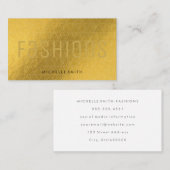 Gold Pattern | Goud Mode Visitekaartje (Voorkant / Achterkant)