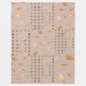 Gold Pattern Large Fleece Blanket (Voorkant)