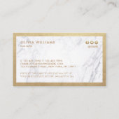 Gold Pattern Scissors Marble Haarstylist Discount Visitekaartje (Achterkant)