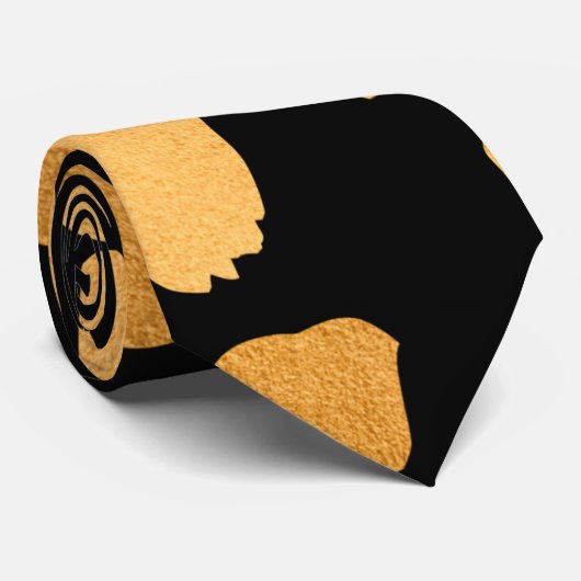 Gold Pattern Stropdas (Opgerold)