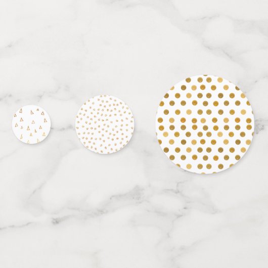 Gold Pattern Thankful Grateful Bless Script Confetti (Achterkanten)