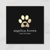 Gold Paw-afdrukken met Visitekaartje op het hartpl (Voorkant)