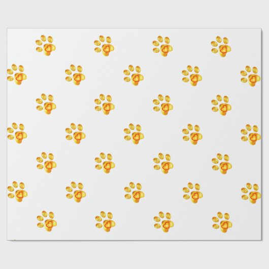Gold Paw Cadeaupapier (Vlak)