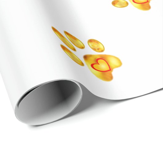 Gold Paw Cadeaupapier (Rol Hoek)