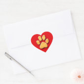 Gold Paw Heart Stickers (Envelop)