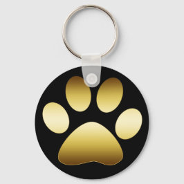 GOLD PAW PRINT SLEUTELHANGER