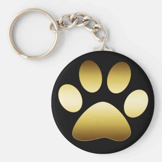 GOLD PAW PRINT SLEUTELHANGER (Voorkant)