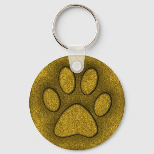 GOLD PAW PRINT SLEUTELHANGER (Voorkant)