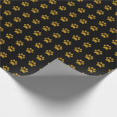 Gold Paw Print Thema Cadeaupapier (Hoek)