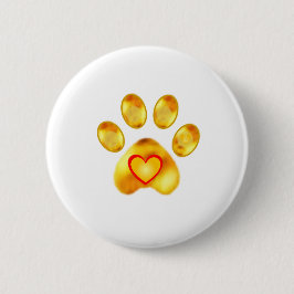Gold Paw Ronde Button 5,7 Cm