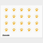 Gold Paw Ronde Sticker (Vel)