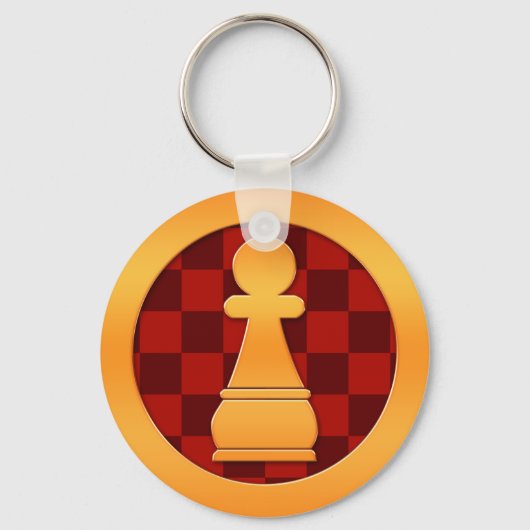 Gold Pawn Chess Sleutelhanger (Voorkant)