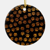 Gold Paws, Glitter Paws, Gold Glitter, Dog Paws Keramisch Ornament (Voorkant)