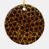 Gold Paws, Glitter Paws, Gold Glitter, Dog Paws Keramisch Ornament (Achterkant)