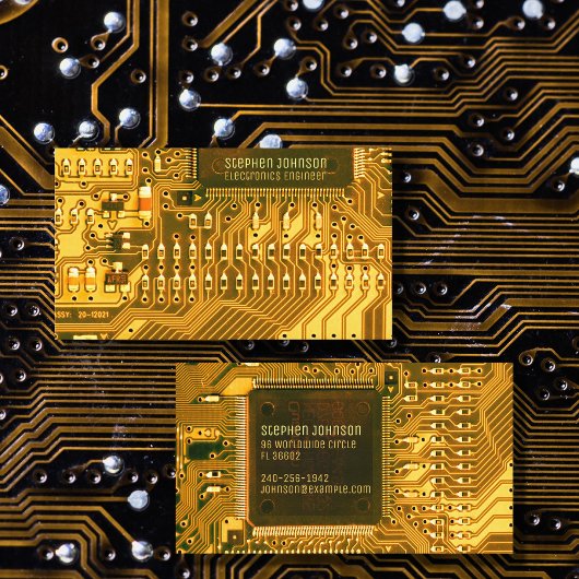 Gold PCB's, gedrukte schakelingen - Technology Eng Visitekaartje