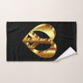 Gold Peace-teken met een gouden hart Bad Handdoek (Handdoek)