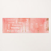 Gold Peach Abstract script positieve spiraal Yogamat (Achterkant (horizontaal))