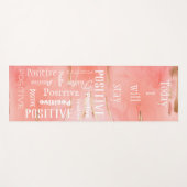 Gold Peach Abstract script positieve spiraal Yogamat (Voorkant (horizontaal))