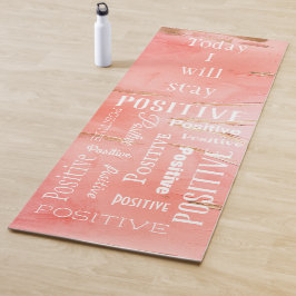 Gold Peach Abstract script positieve spiraal Yogamat