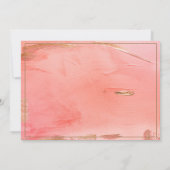 Gold Peach Melon Abstract Foto Brown Modern Save The Date (Achterkant)