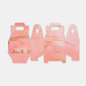 Gold Peach Melon Abstracte naam Modern Wedding Bedankdoosjes (Uitgevouwen)