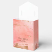 Gold Peach Melon Brown Elegant Modern Wedding Bedankdoosjes (Geopend)