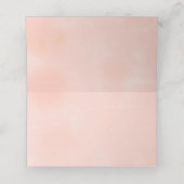Gold Peach Rustic Floral Wedding Gevouwen Plaats K Plaatskaartje (Binnenkant ongevouwen)