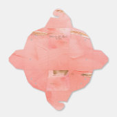 Gold Peach Waterverf Abstracte naam Modern Wedding Bedankdoosjes (Uitgevouwen)