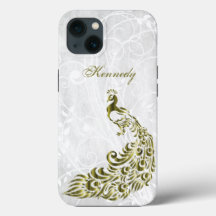 Gold Peacock - Aangepast iPhone X-hoesje