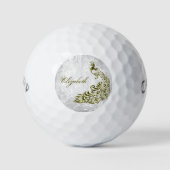 Gold Peacock - Aangepaste Golf Balls Golfballen (Voorkant)