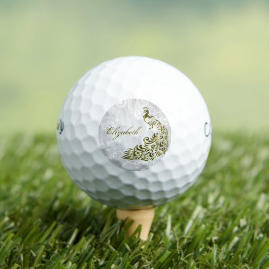 Gold Peacock - Aangepaste Golf Balls Golfballen (Insitu Shirt)
