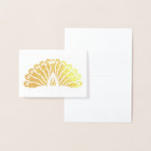 Gold Peacock (Fan) Notecard Folie Kaarten (Display)