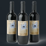 GOLD PEACOCK FEATHER  WINE ETIKET<br><div class="desc">STUNNEN VAN DE ACCENT ELEGANT METALLIC ACHTERGROND VAN DE WIJN MET PEACOCK VERDER HET NEMEN VAN HET CENTRUM. Eenvoudig maar elegant</div>