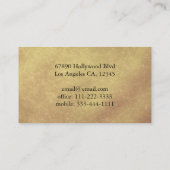 Gold  Peacock Feathers Elegant Visitekaartje (Achterkant)